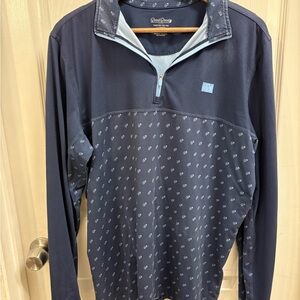 Good Good Golf Men's Navy Blue 1/4 Zip Long Sleeve Polo Shirt- Gimme Q-Zip